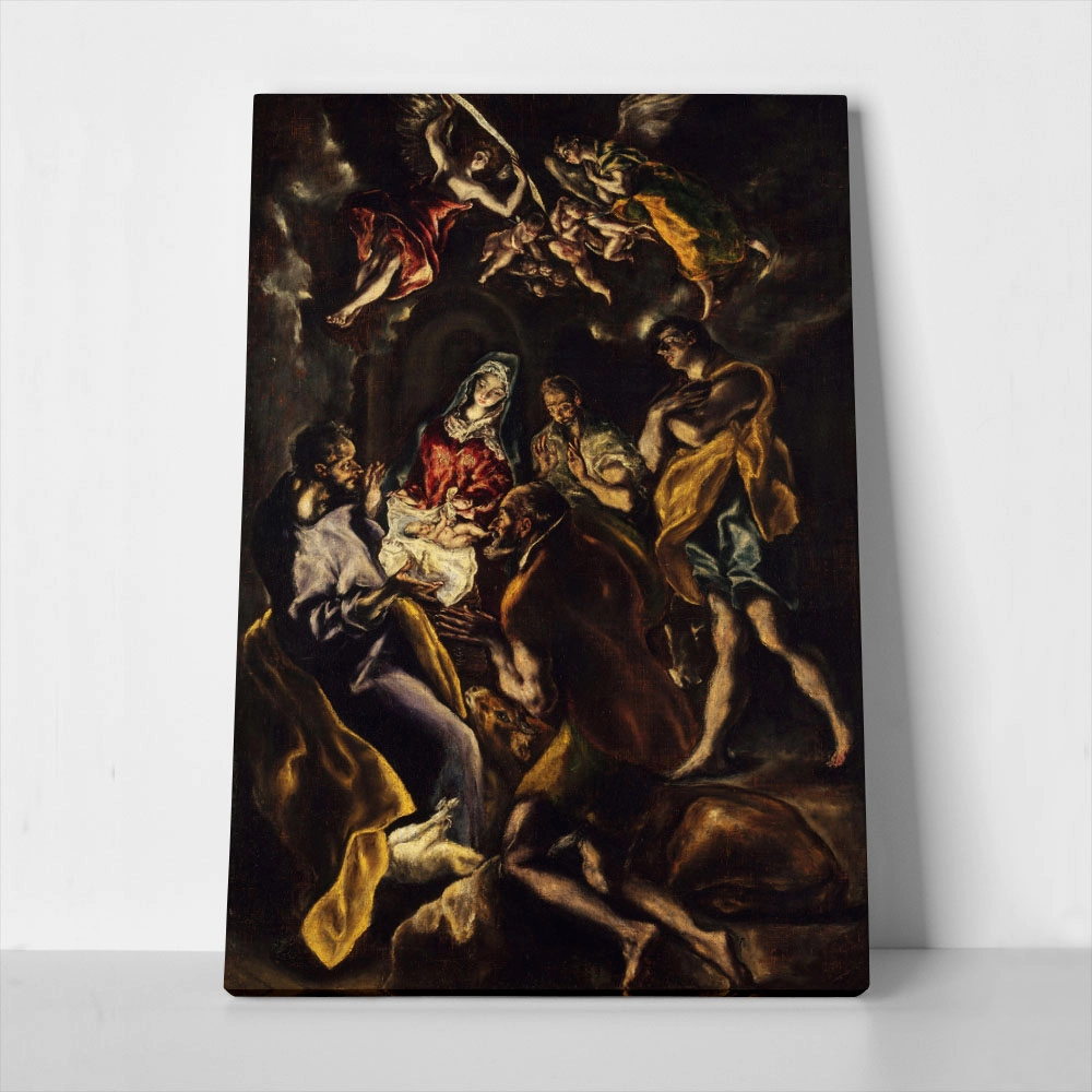 Πινακας σε καμβά EL GRECO - THE ADORATION OF THE SHEPHERDS