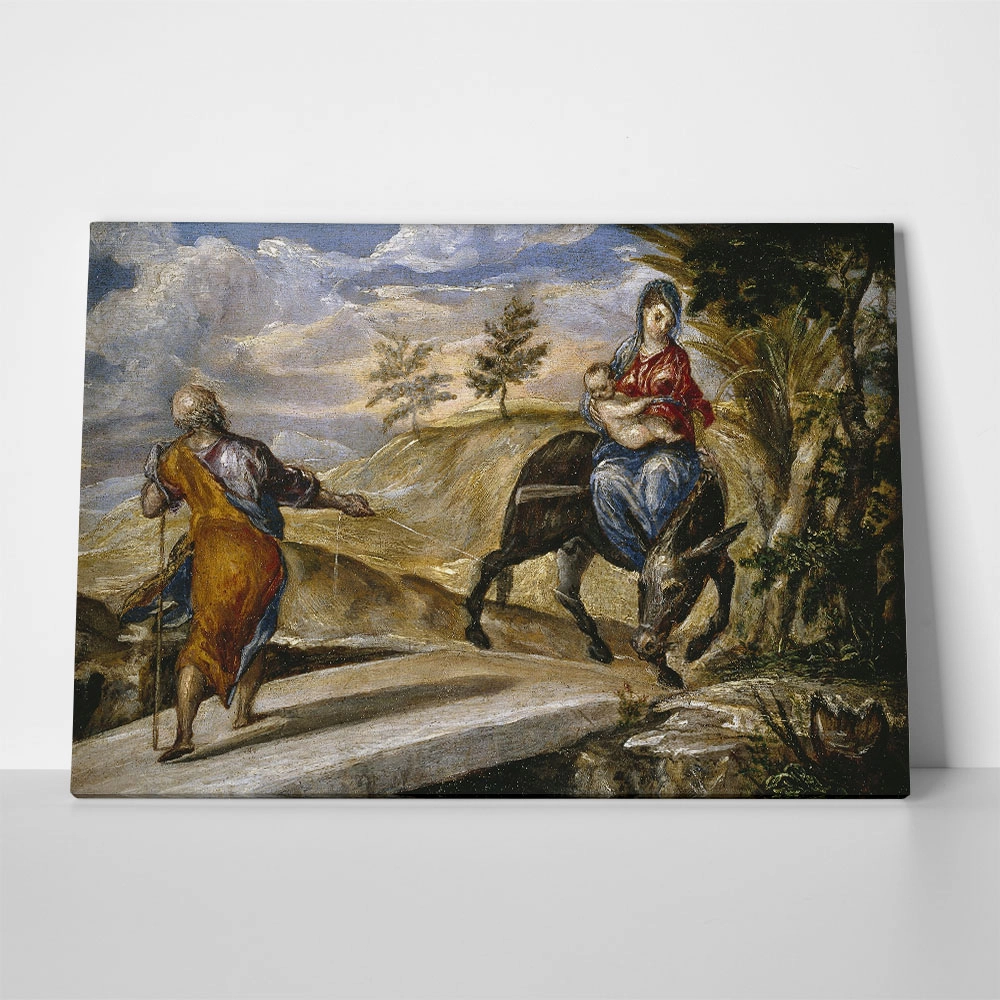 Πινακας σε καμβά EL GRECO - THE FLIGHT INTO EGYPT