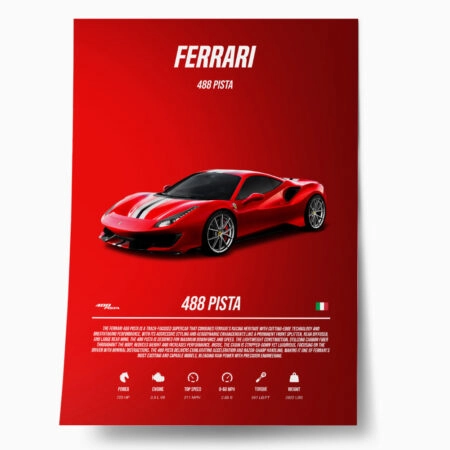 Πόστερ FERRARI 488 PISTA IMPERIAL