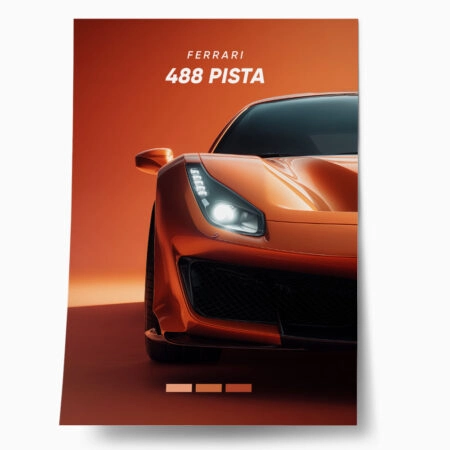 Πόστερ FERRARI 488 PISTA - Οχηματα - Αυτοκίνητα