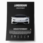 Πόστερ LAMBORGHINI HURRACAN PERFORMANTE WHITE IMPERIAL
