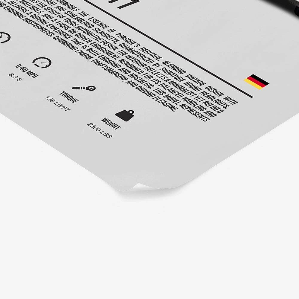 Πόστερ PORSCHE MINIMAL SPECS