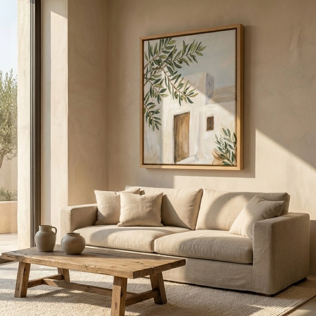 Πινακας σε καμβά CYCLADES OLIVE TREE