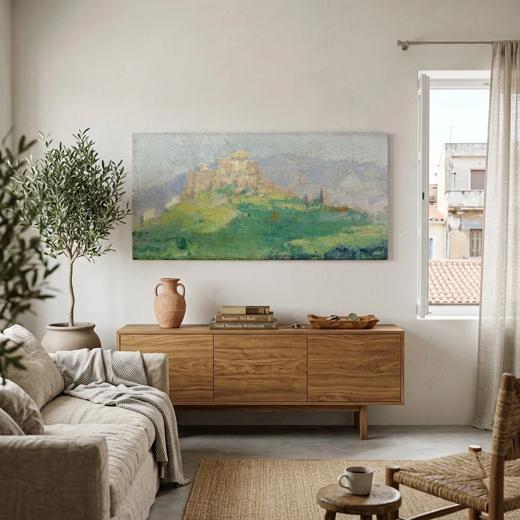 Πίνακας Πανοραμικός σε καμβά ΓΕΩΡΓΙΟΣ ΡΟΪΛΟΣ - ΑΚΡΟΠΟΛΗ