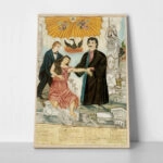 Πινακας σε καμβά ΘΕΟΦΙΛΟΣ ΧΑΤΖΗΜΙΧΑΗΛ - ΚΟΡΑΗΣ ΚΑΙ ΦΕΡΑΙΟΣ ΣΩΖΟΥΝ ΤΗΝ ΠΛΗΓΩΜΕΝΗ ΕΛΛΑΔΑ