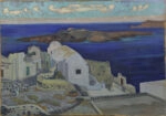 Πινακας σε καμβά ΚΩΝΣΤΑΝΤΙΝΟΣ ΜΑΛΕΑΣ - ΣΑΝΤΟΡΙΝΗ 2
