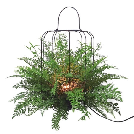 ΚΡΕΜΑΣΤΗ ΦΤΕΡΗ ΠΡΑΣΙΝΗ ΣΕ ΜΕΤΑΛΛΙΚΗ ΒΑΣΗ - Φ66x68cm 4/ΚΙΒ - Πρασινάδες - Κρεμαστά φυτά Sticky 1