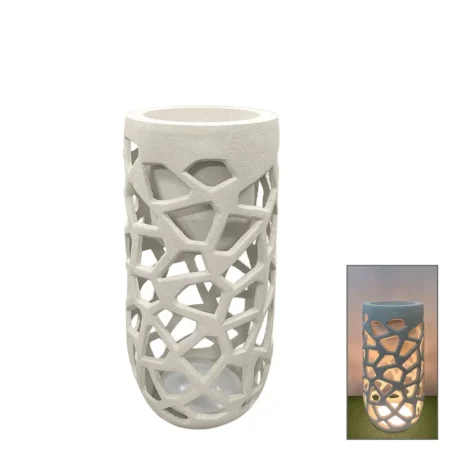 FIBERCLAY ΚΑΣΠΩ ΜΠΕΖ ΜΕ ΦΩΣ LED ΤΡΥΠΗΤΟ ΒΑΡΕΛΙ - Φ46x90cm 1/ΚΙΒ - Κασπω