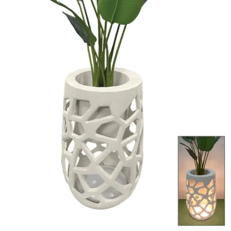 FIBERCLAY ΚΑΣΠΩ ΜΠΕΖ ΜΕ ΦΩΣ LED ΤΡΥΠΗΤΟ ΒΑΡΕΛΙ - Φ46x70cm 1/ΚΙΒ - Κασπω