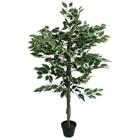 ΔΕΝΤΡΟ ΔΙΧΡΩΜΟ ΜΠΕΝΖΑΜΙΝ ΣΕ ΓΛΑΣΤΡΑ - Y120cm 4/ΚΙΒ - Τεχνητά Φυτά και Δέντρα