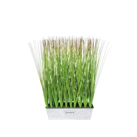 ΦΥΤΑ ΓΚΡΑΣΣ ΣΕ ΜΕΤΑΛΛΙΚΗ ΖΑΡΝΤΙΝΙΕΡΑ - 30X10XY50cm - Τεχνητά Φυτά και Δέντρα