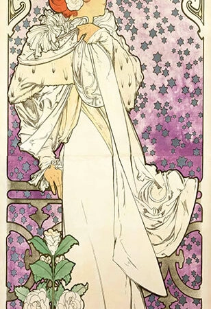 Πίνακας Πανοραμικός σε καμβά ALPHONSE MUCHA - LA DAME AUX CAMELIAS - Alphonse Mucha Sticky 5