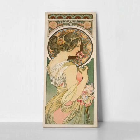 Πίνακας Πανοραμικός σε καμβά ALPHONSE MUCHA - PRIMROSE