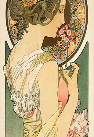 Πίνακας Πανοραμικός σε καμβά ALPHONSE MUCHA - PRIMROSE - Alphonse Mucha Sticky 5