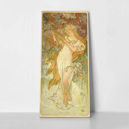 Πίνακας Πανοραμικός σε καμβά ALPHONSE MUCHA - SPRING PRINTEMPS