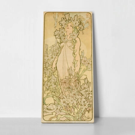 Πίνακας Πανοραμικός σε καμβά ALPHONSE MUCHA - THE LILY