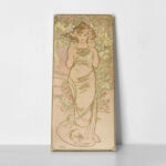 Πίνακας Πανοραμικός σε καμβά ALPHONSE MUCHA - THE ROSE