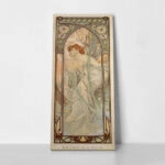 Πίνακας Πανοραμικός σε καμβά ALPHONSE MUCHA - TIMES OF THE DAY