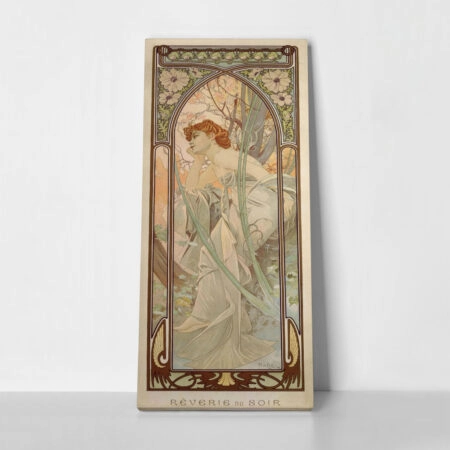Πίνακας Πανοραμικός σε καμβά ALPHONSE MUCHA - TIMES OF THE DAY
