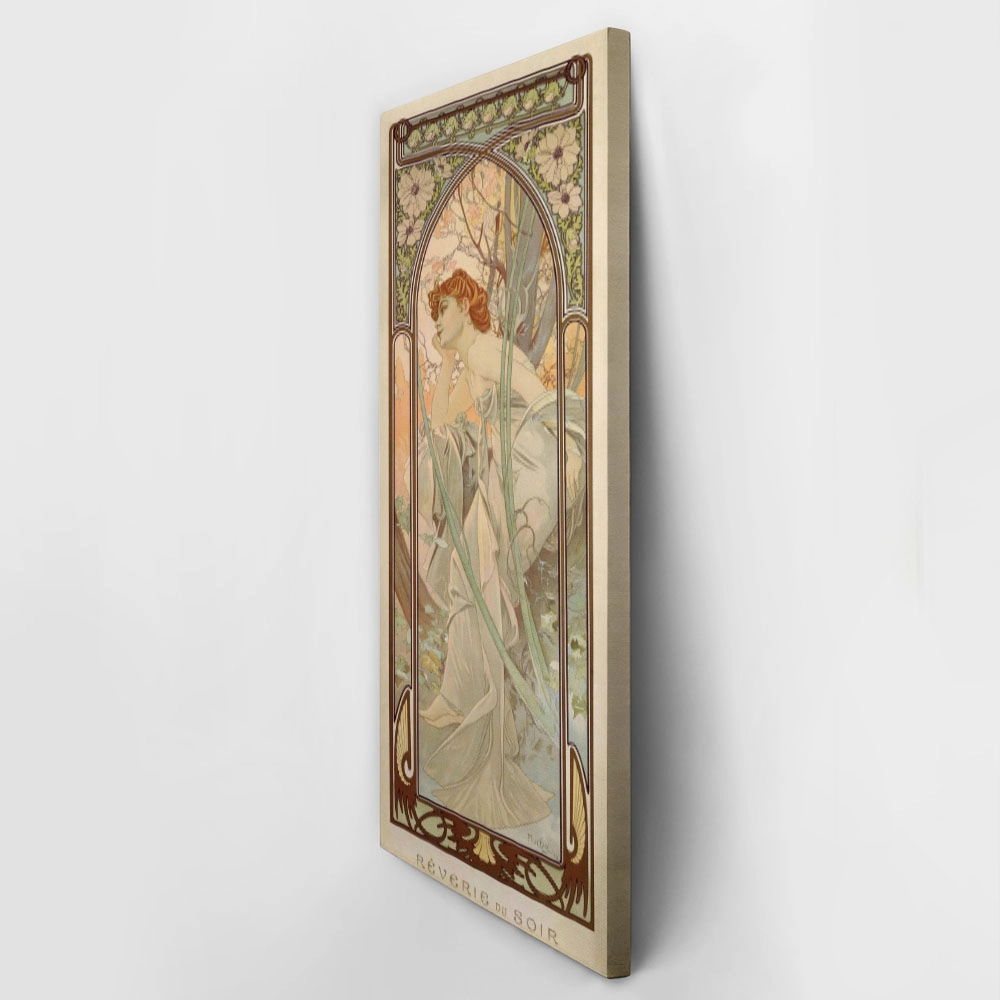 Πίνακας Πανοραμικός σε καμβά ALPHONSE MUCHA - TIMES OF THE DAY