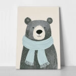 Πινακας σε καμβά BEAR WITH SCARF