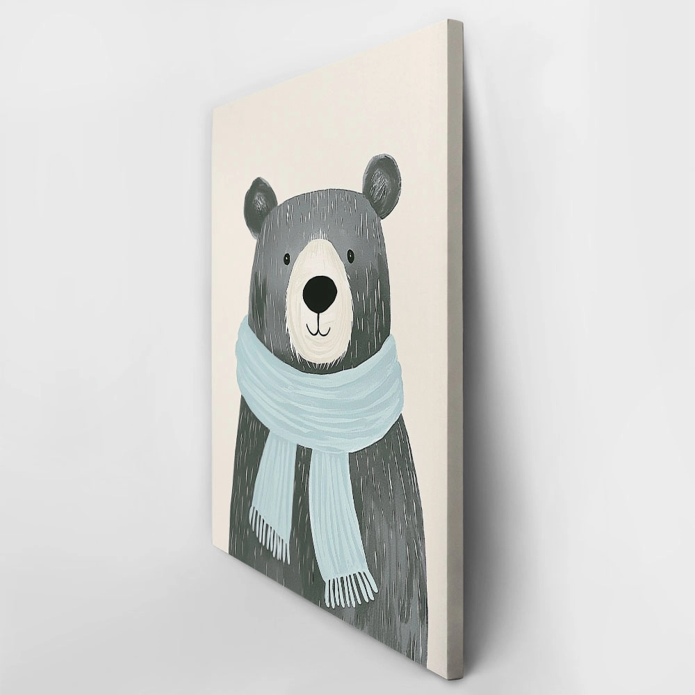 Πινακας σε καμβά BEAR WITH SCARF