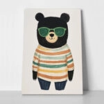 Πινακας σε καμβά BEAR WITH SUNGLASSES