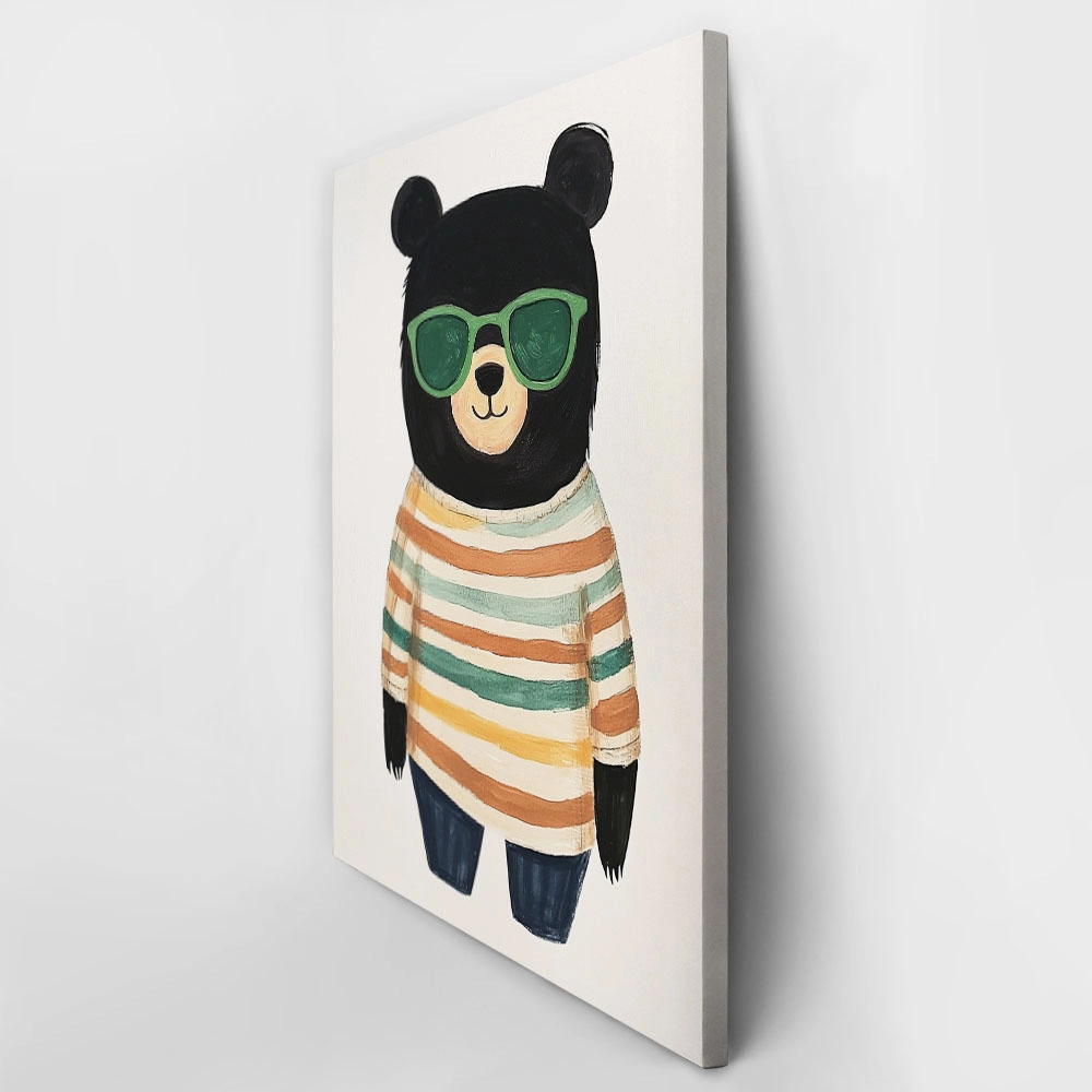 Πινακας σε καμβά BEAR WITH SUNGLASSES
