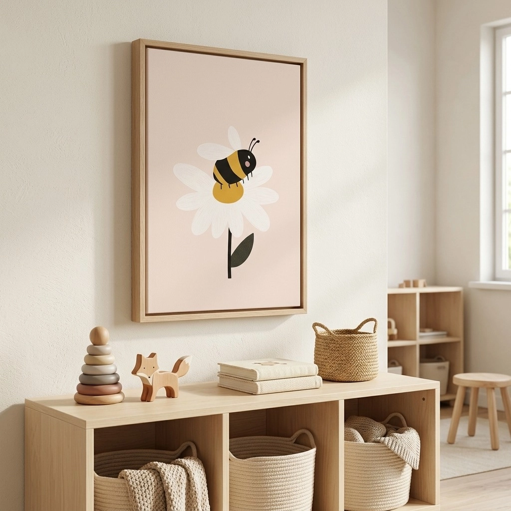 Πινακας σε καμβά BEE ON FLOWER