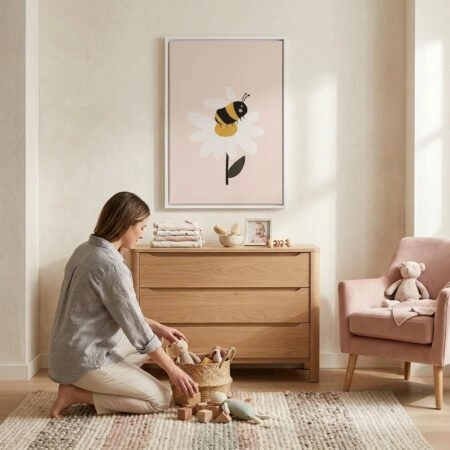 Πινακας σε καμβά BEE ON FLOWER - Παιδικοι και set Sticky 3