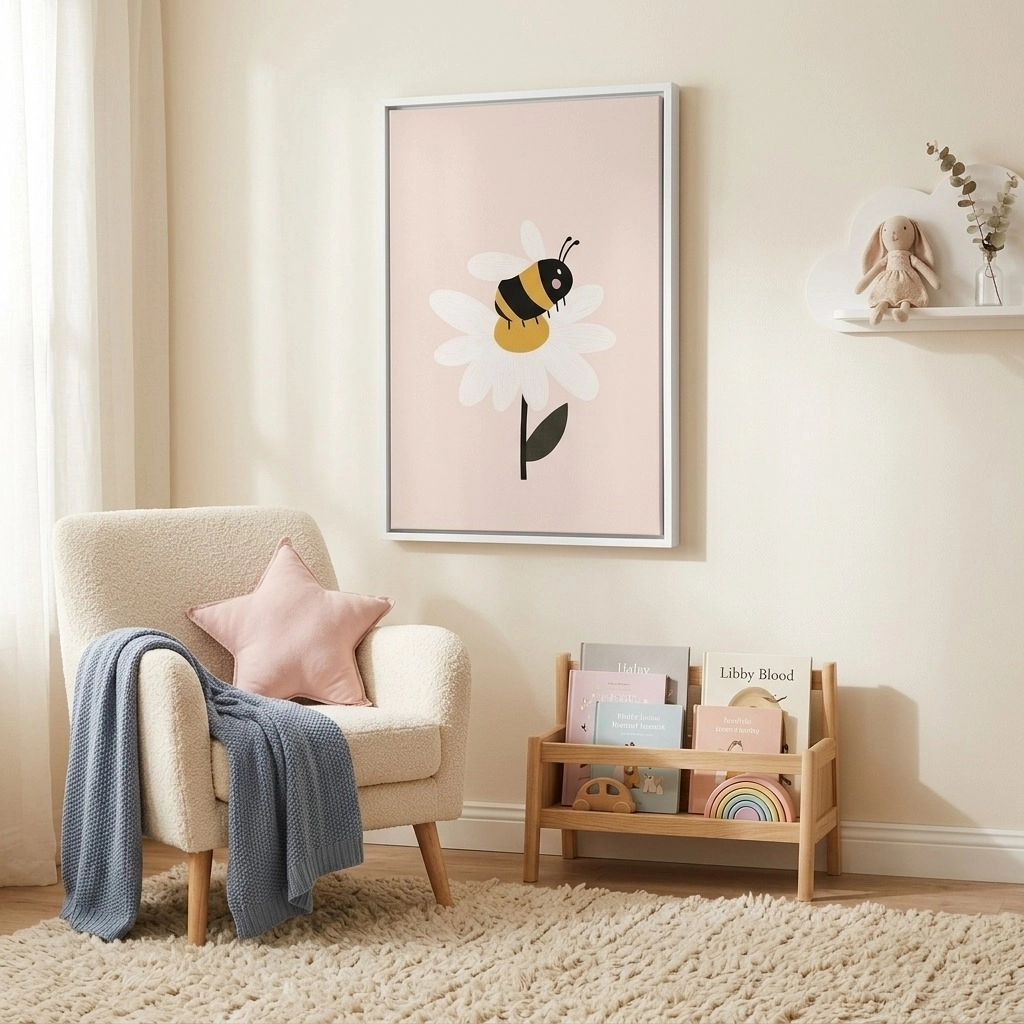 Πινακας σε καμβά BEE ON FLOWER
