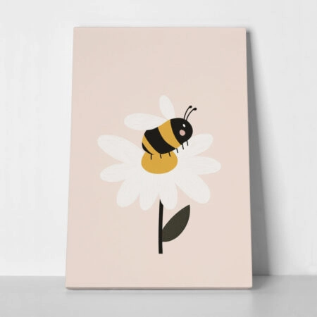 Πινακας σε καμβά BEE ON FLOWER - Παιδικοι και set