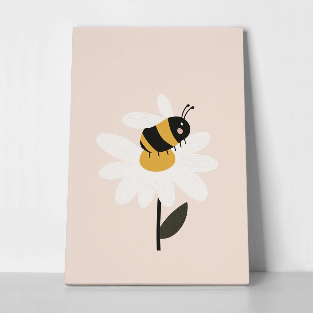 Πινακας σε καμβά BEE ON FLOWER