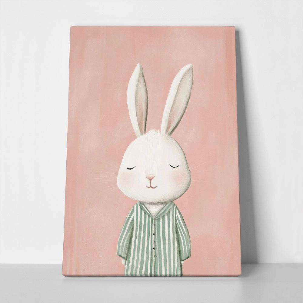 Πινακας σε καμβά BUNNY IN PYJAMA