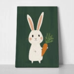 Πινακας σε καμβά BUNNY WITH CARROT