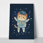 Πινακας σε καμβά CAT ASTRONAUT