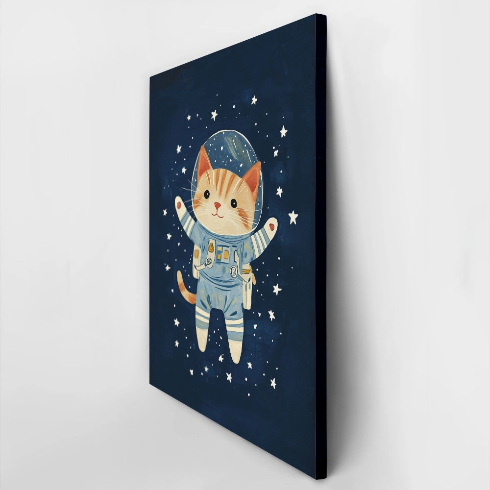 Πινακας σε καμβά CAT ASTRONAUT