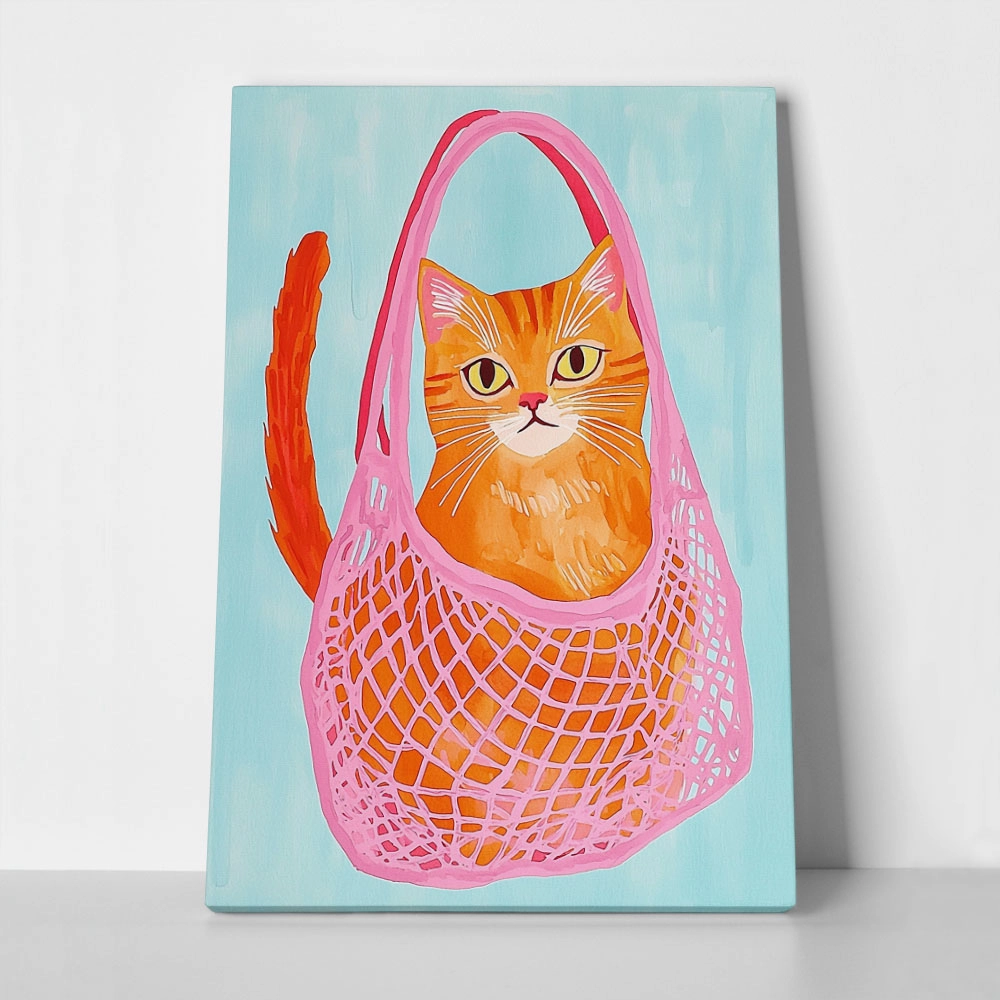 Πινακας σε καμβά CAT IN BAG