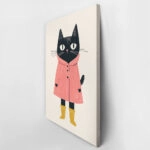 Πινακας σε καμβά CAT IN RAINCOAT