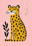 Πινακας σε καμβά CHEETAH ON PINK