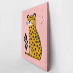 Πινακας σε καμβά CHEETAH ON PINK