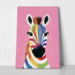 Πινακας σε καμβά COLORFUL ZEBRA