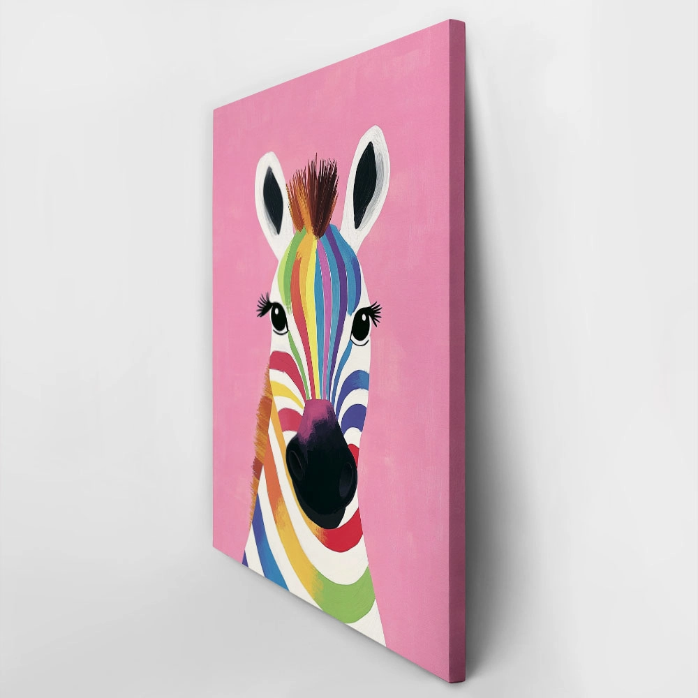 Πινακας σε καμβά COLORFUL ZEBRA