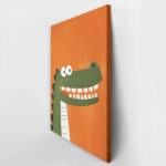 Πινακας σε καμβά CROCODILE ON ORANGE