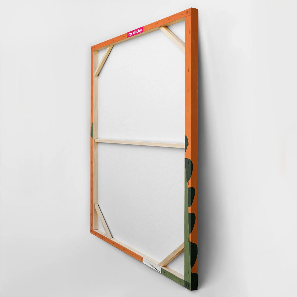 Πινακας σε καμβά CROCODILE ON ORANGE