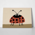 Πινακας σε καμβά CURIOUS LADYBUG