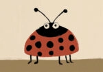 Πινακας σε καμβά CURIOUS LADYBUG