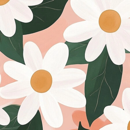 Πινακας σε καμβά DAISIES ON PINK - Παιδικοι και set Sticky 5