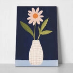 Πινακας σε καμβά DAISY IN A VASE