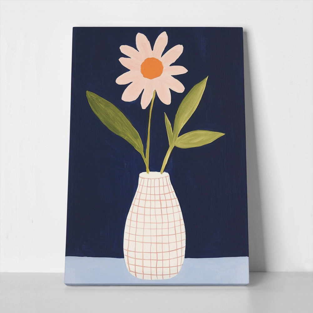 Πινακας σε καμβά DAISY IN A VASE